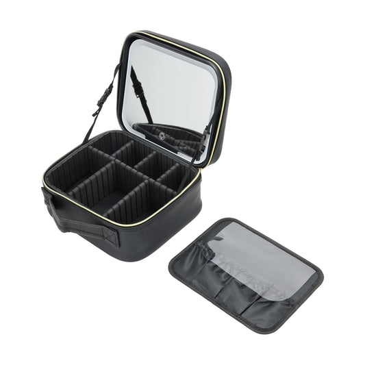 Travel Makeup Bag with LED mirror