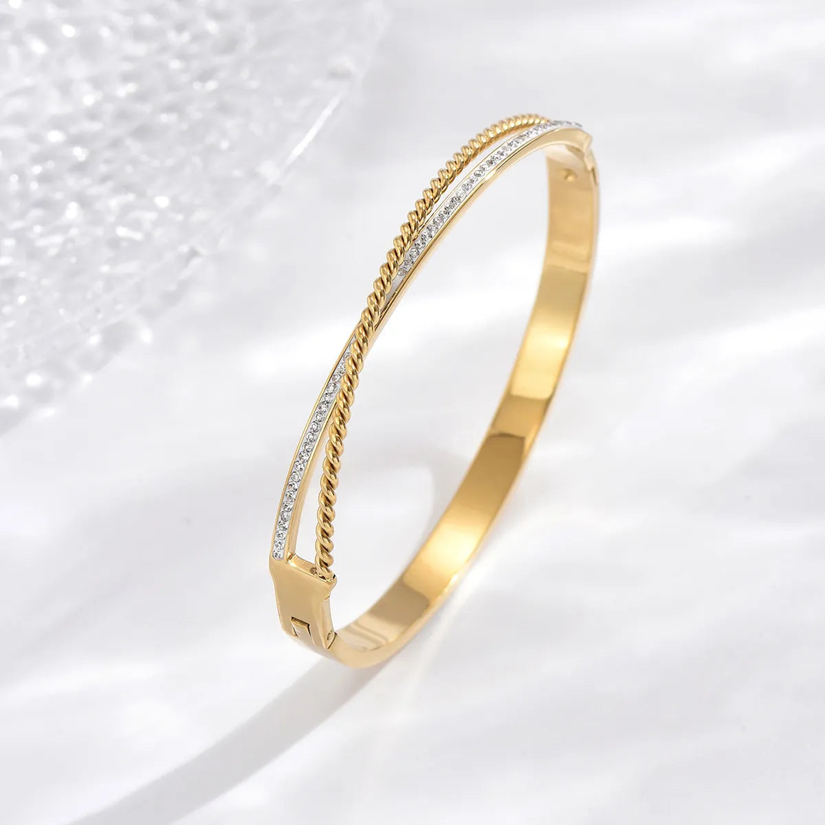 Chic Twisted Gold Bangle