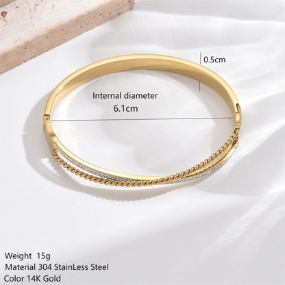Chic Twisted Gold Bangle
