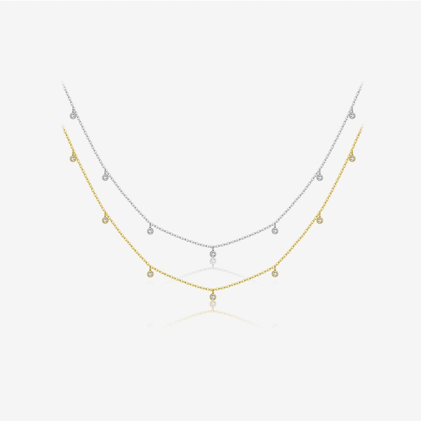 Elegant Silver Bead Necklace