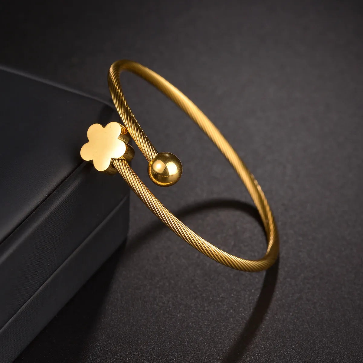 Gold Blossom Cuff Bracelet
