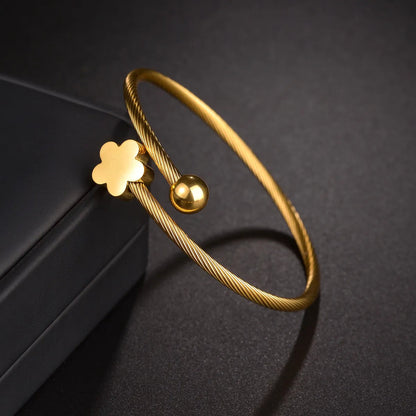Gold Blossom Cuff Bracelet