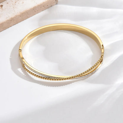 Chic Twisted Gold Bangle