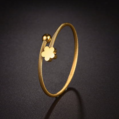 Gold Blossom Cuff Bracelet