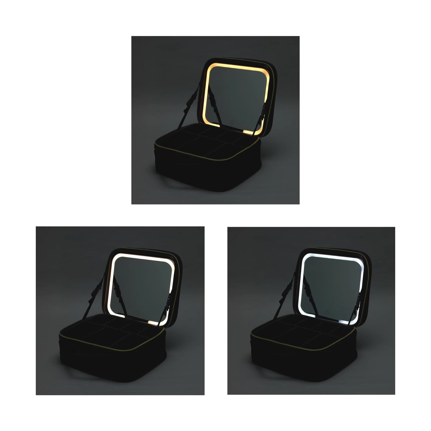 Travel Makeup Bag with LED mirror