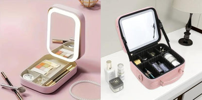 Makeup Bag and Compact Case Bundle