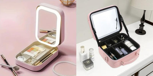 Makeup Bag and Compact Case Bundle